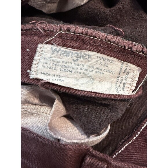 Vintage Wrangler Maroon Jeans 7x32 Riding  Women’s 80s Cowgirl VTG - Picture 8 of 10